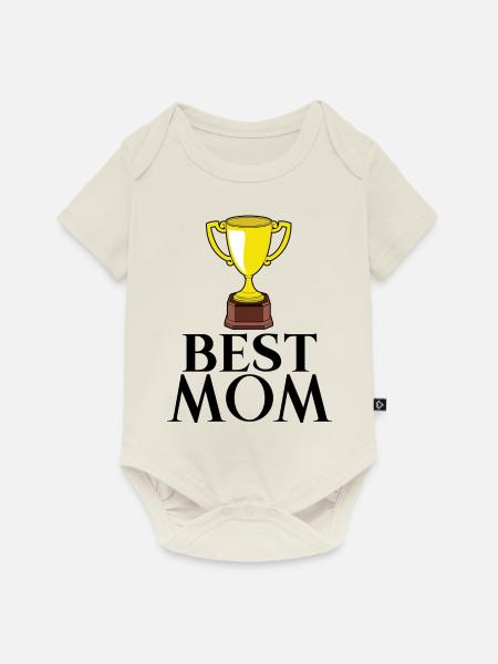 Best Mom - Baby Premium Kurzarmbody - Naturweiß