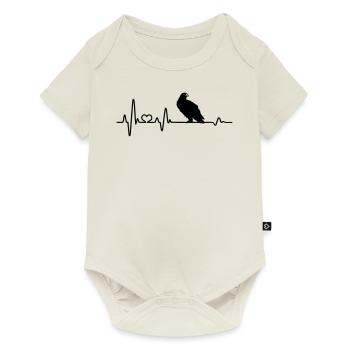 Heartbeat eagle bird of prey ECG - Baby Premium short-sleeve bodysuit - off white - Front