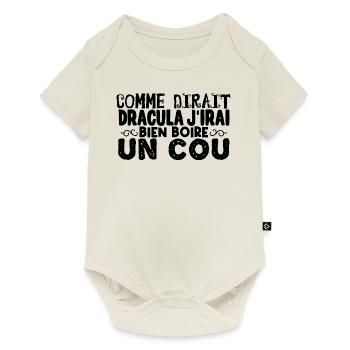 cadeau Halloween humour | Dracula Halloween - Body à manches courtes Premium Bébé - blanc cassé - Devant