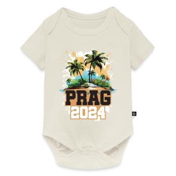 Prague 2024 Voyage Vacances - Body à manches courtes Premium Bébé - blanc cassé - Devant