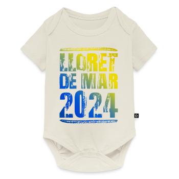 Lloret De Mar 2024 Bunt Urlaub - Baby Premium Kurzarmbody - Naturweiß - Vorne
