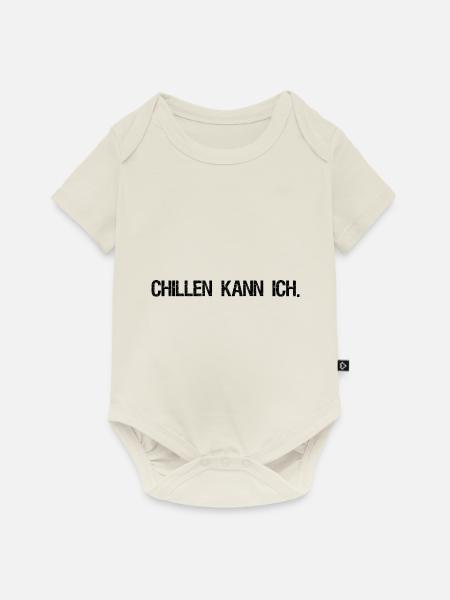 Chillen kann ich - Baby Premium Kurzarmbody - Naturweiß