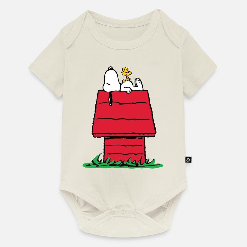 Peanuts Snoopy Et La Niche Du Chien - Body à manches courtes Premium Bébé - blanc cassé