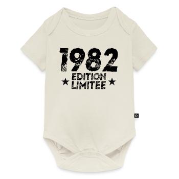 Vintage 1982 Limited Edition Cadeau D'anniversaire - Body à manches courtes Premium Bébé - blanc cassé - Devant