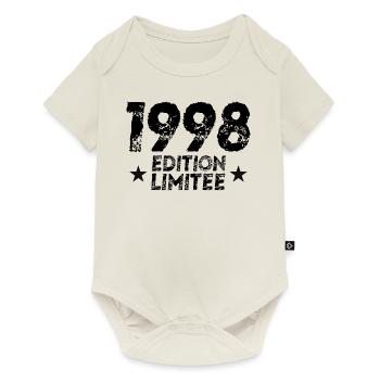 1998 Limited Edition Geburtstagsgeschenk !! - Baby Premium Kurzarmbody - Naturweiß - Vorne
