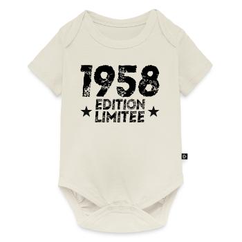 1958 Limited Edition Geburtstagsgeschenk!! - Baby Premium Kurzarmbody - Naturweiß - Vorne