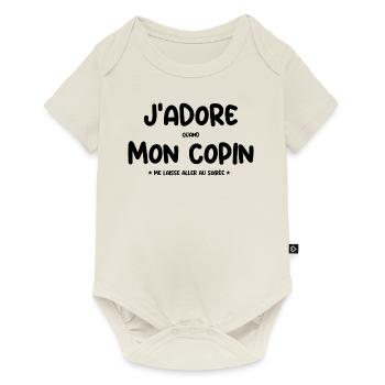 J’aime quand ma femme me laisse partir en soirée - Body à manches courtes Premium Bébé - blanc cassé - Devant