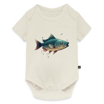 Fish - Baby Premium short-sleeve bodysuit - off white - Front