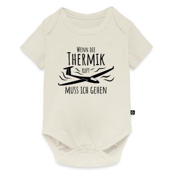 Wenn die Thermik ruft muss ich gehen - Segelflug - Baby Premium Kurzarmbody - Naturweiß - Vorne