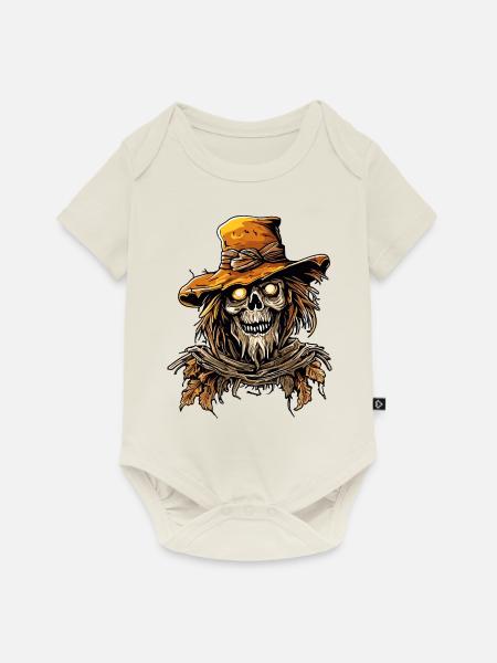 Vogelscheuche / Erntehelfer / Maisfeld / Feld - Baby Premium Kurzarmbody - Naturweiß