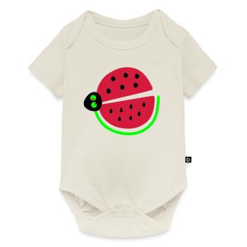 pastèque coccinelle - Body à manches courtes Premium Bébé - blanc cassé - Devant