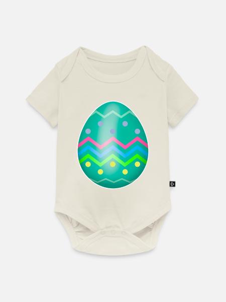 Osterei - Baby Premium Kurzarmbody - Naturweiß