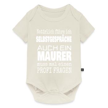 maçon - Body à manches courtes Premium Bébé - blanc cassé - Devant