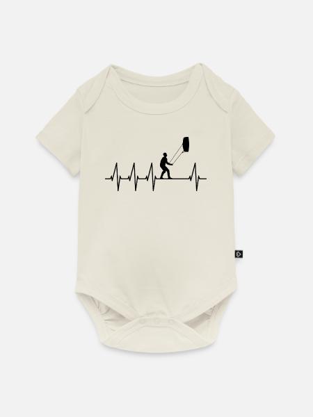 Kiten - Baby Premium Kurzarmbody - Naturweiß