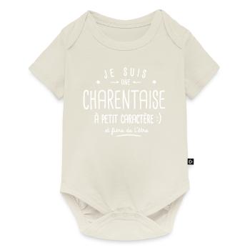 charentaise à petit caractère Cadeau Charentes - Body à manches courtes Premium Bébé - blanc cassé - Devant