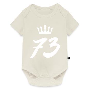 73 Zahl Krone - Baby Premium Kurzarmbody - Naturweiß - Vorne