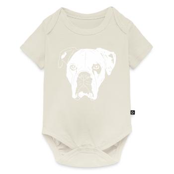 Boxer Mix - Baby Premium Kurzarmbody - Naturweiß - Vorne
