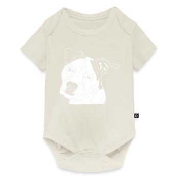 American Staffordshire Terrier - Baby Premium Kurzarmbody - Naturweiß - Vorne