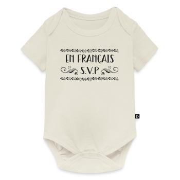 En Français S.V.P. - Body à manches courtes Premium Bébé - blanc cassé - Devant