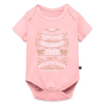 Vintage December 2000, Retro Birthday Gift - Baby Premium short-sleeve bodysuit - rose - Front
