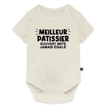 Patissier | Je suis le meilleur Patissier - Body à manches courtes Premium Bébé - blanc cassé - Devant