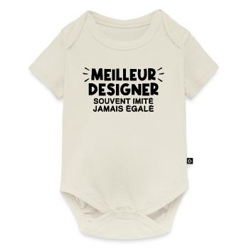 Designer | Je suis le meilleur Designer - Body à manches courtes Premium Bébé - blanc cassé - Devant