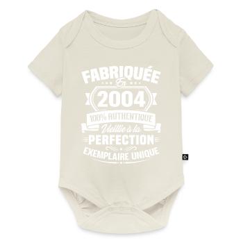 Fabriquée en 2004 - Cadeau d'anniversaire 18 ans - Body à manches courtes Premium Bébé - blanc cassé - Devant