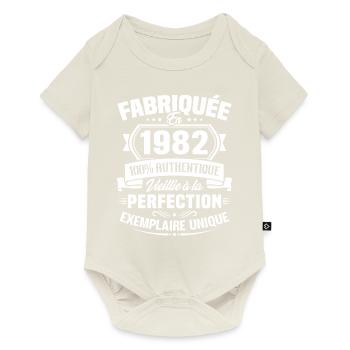 Fabriquée en 1982 - Cadeau d'anniversaire 40 ans - Body à manches courtes Premium Bébé - blanc cassé - Devant
