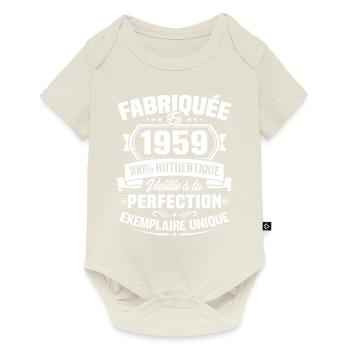 Fabriquée en 1959 - Cadeau d'anniversaire 64 ans - Body à manches courtes Premium Bébé - blanc cassé - Devant