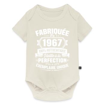 Fabriquée en 1967 - Cadeau d'anniversaire 56 ans - Body à manches courtes Premium Bébé - blanc cassé - Devant