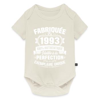 Fabriquée en 1993 - Cadeau d'anniversaire 30 ans - Body à manches courtes Premium Bébé - blanc cassé - Devant