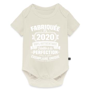 Fabriquée en 2020 - Cadeau d'anniversaire 3 ans - Body à manches courtes Premium Bébé - blanc cassé - Devant