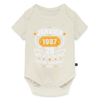 Birthday Gift 26 Years January 1997 Vintage - Baby Premium short-sleeve bodysuit - off white - Front