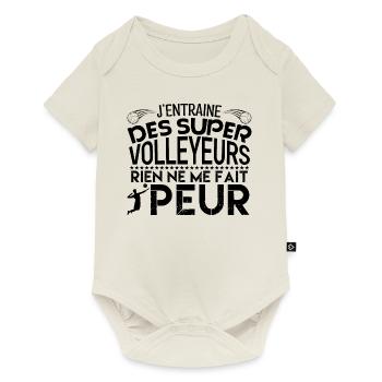 Volleyball coach Cadeau coach Volleyball - Body à manches courtes Premium Bébé - blanc cassé - Devant