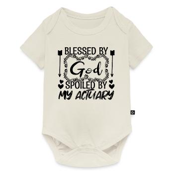 actuaries - God spoiled by my actuarial actuaries - Baby Premium short-sleeve bodysuit - off white - Front