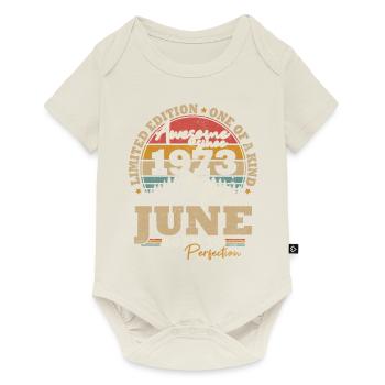 Juin 1973 Vintage Cadeau D’anniversaire 50 ans - Body à manches courtes Premium Bébé - blanc cassé - Devant