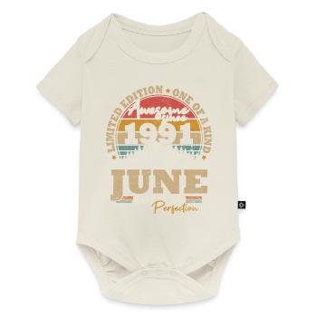 June 1991 Vintage Birthday Gift 32 Years - Baby Premium short-sleeve bodysuit - off white - Front