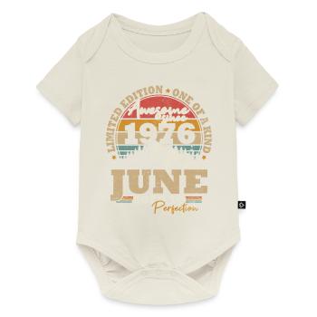 Juin 1976 Vintage Cadeau D’anniversaire 47 ans - Body à manches courtes Premium Bébé - blanc cassé - Devant