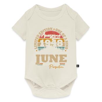 Juin 1948 Vintage Cadeau D’anniversaire 75 ans - Body à manches courtes Premium Bébé - blanc cassé - Devant