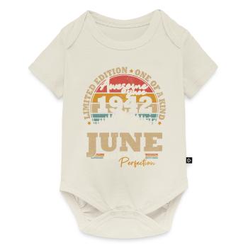June 1942 Vintage Birthday Gift 81 Years - Baby Premium short-sleeve bodysuit - off white - Front