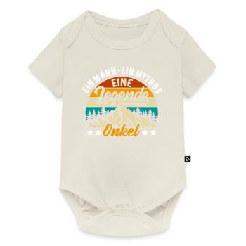 Mann, Mythos, Legende - Onkel Name eintragen - Baby Premium Kurzarmbody - Naturweiß - Vorne