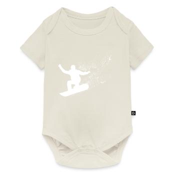 Snowboard, Halfpipe, Wintersport, Skiurlaub - Baby Premium Kurzarmbody - Naturweiß - Vorne