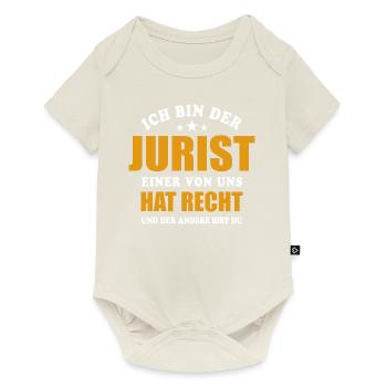 Ich bin der Jurist - einer von uns hat Recht - Baby Premium Kurzarmbody - Naturweiß - Vorne