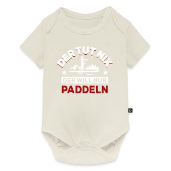 Der tut nix der will nur paddeln - Spruch - Baby Premium Kurzarmbody - Naturweiß - Vorne