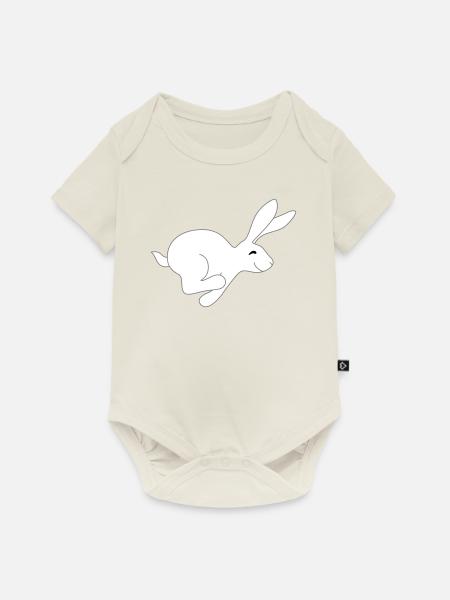 plus rapide lièvre - Body à manches courtes Premium Bébé - blanc cassé