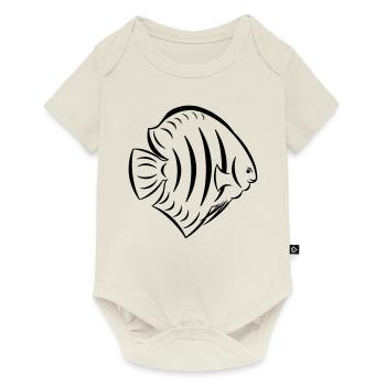 disque - Body à manches courtes Premium Bébé - blanc cassé - Devant