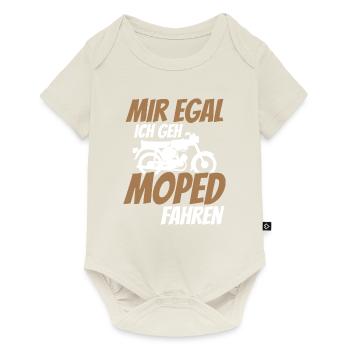 I don't care, I go a moped - Baby Premium short-sleeve bodysuit - off white - Front