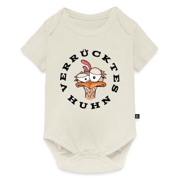 Verrücktes Huhn - Helle Shirts Edition - Baby Premium Kurzarmbody - Naturweiß - Vorne
