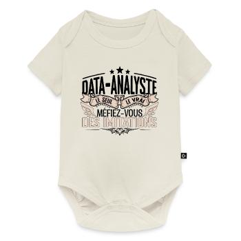 Data Analyste cadeau Data Analyste le vrai Data An - Body à manches courtes Premium Bébé - blanc cassé - Devant