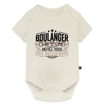 Boulanger cadeau Boulanger le vrai Boulanger - Body à manches courtes Premium Bébé - blanc cassé - Devant